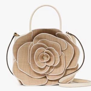 Kate Spade - Flora Rose Straw Crossbody